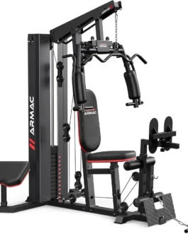 Multifunctional Home Gym Equipment for Leg Press, 150LBS Weight Stack Machine, Workout Station with Pulley System for