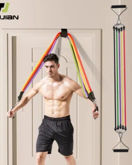 Bodybuilding Resistance Bands Set Multi-function Tensioner Suit Muscle Training Belt Elastic Bands Portable Fitness Equipment